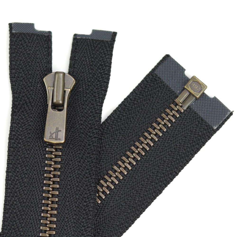 日本YKK Excella 3号平牙 夹克外套门襟单开口拉链 I 古铜齿