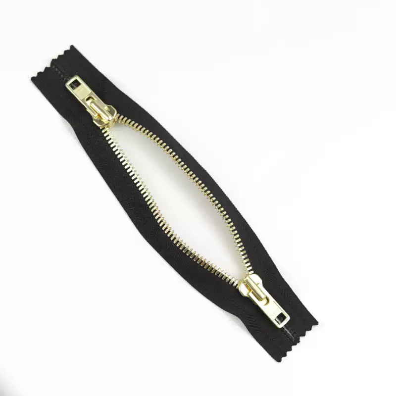 定制 YKK Excella 8号玉米牙双头闭口拉链 箱包皮具 金色齿 OG
