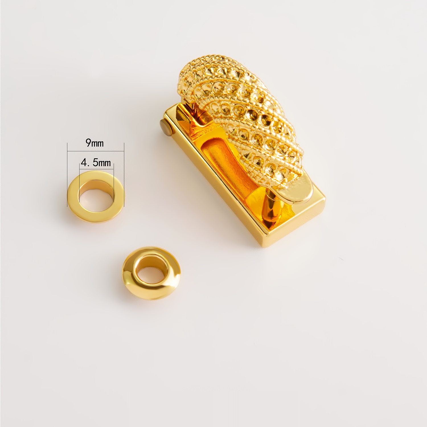 高品质日本复古锁24k 中古锁 箱包扣锁 复古扣锁 折锁 三合一包锁