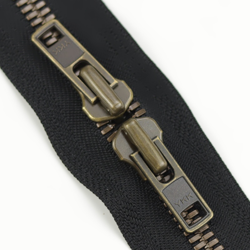 定制 YKK Excella 8号玉米牙双头闭口拉链 箱包皮具 古铜齿 I