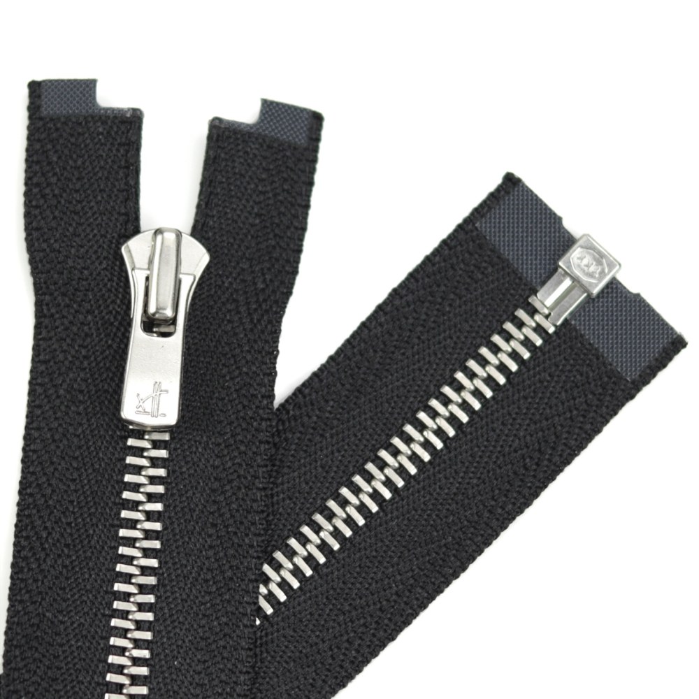 日本YKK Excella 3号平牙 夹克外套门襟单开口拉链 银色齿