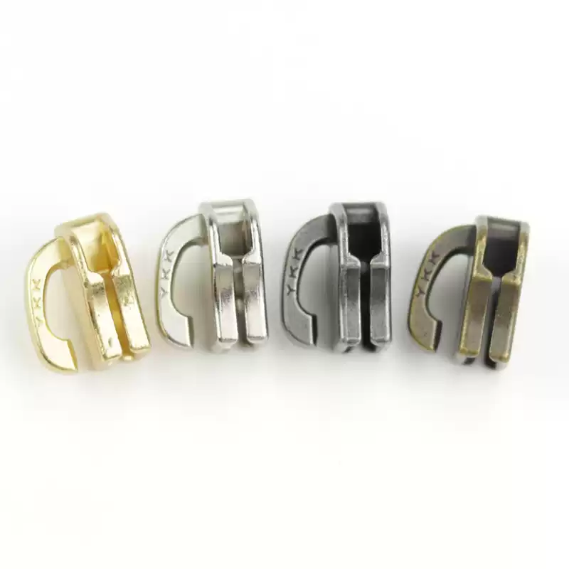 箱包皮具专用！日本 YKK 8号 无锁金属拉链头 象鼻头 DFNT2 F4
