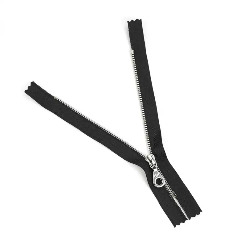 定制 瑞士riri M4号玉米牙闭口拉链 皮具口袋领口袖口裤子 亮银齿