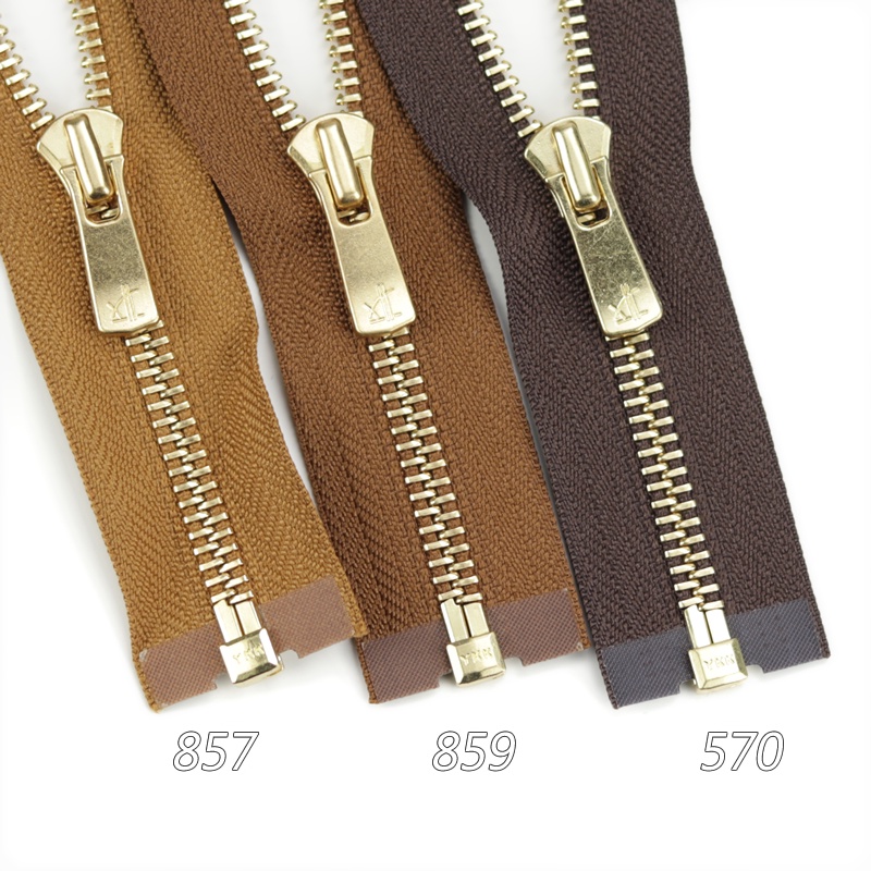 日本YKK Excella 5号 平牙单开口拉链 857 859 570 OG 金色齿