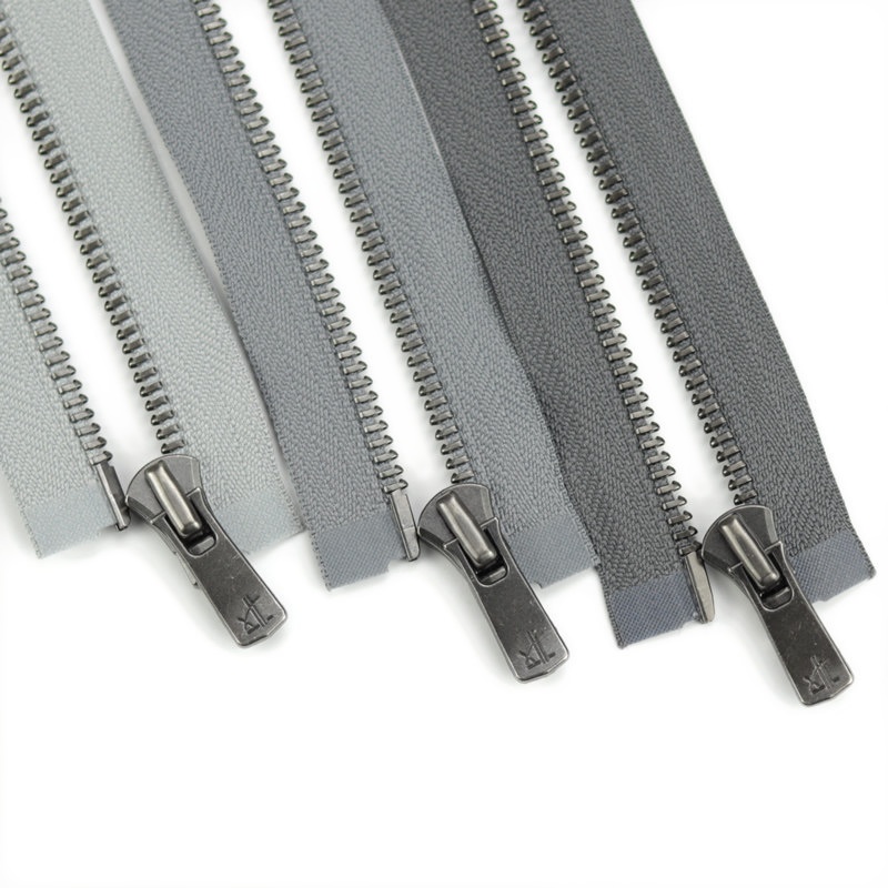日本YKK Excella 5号 平牙单开口夹克拉链 204 384 306 H3 古银齿