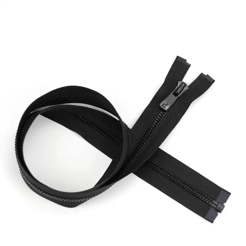 日本YKK Excella 5号平牙 夹克外套门襟单开口拉链 580 X1 亮黑齿