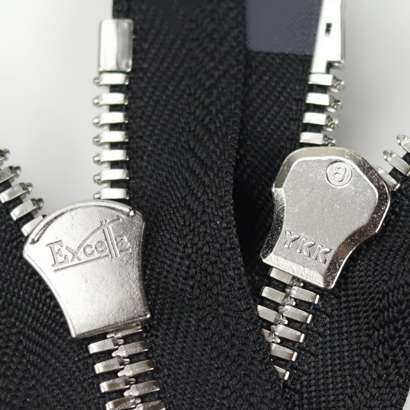 YKK Excella 8号玉米牙双开口 皮衣风衣夹克拉链 #580 PC 银色齿