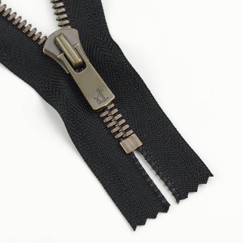 YKK Excella 8号玉米牙单头闭口拉链 皮具袋口袖口鞋子用 古铜齿