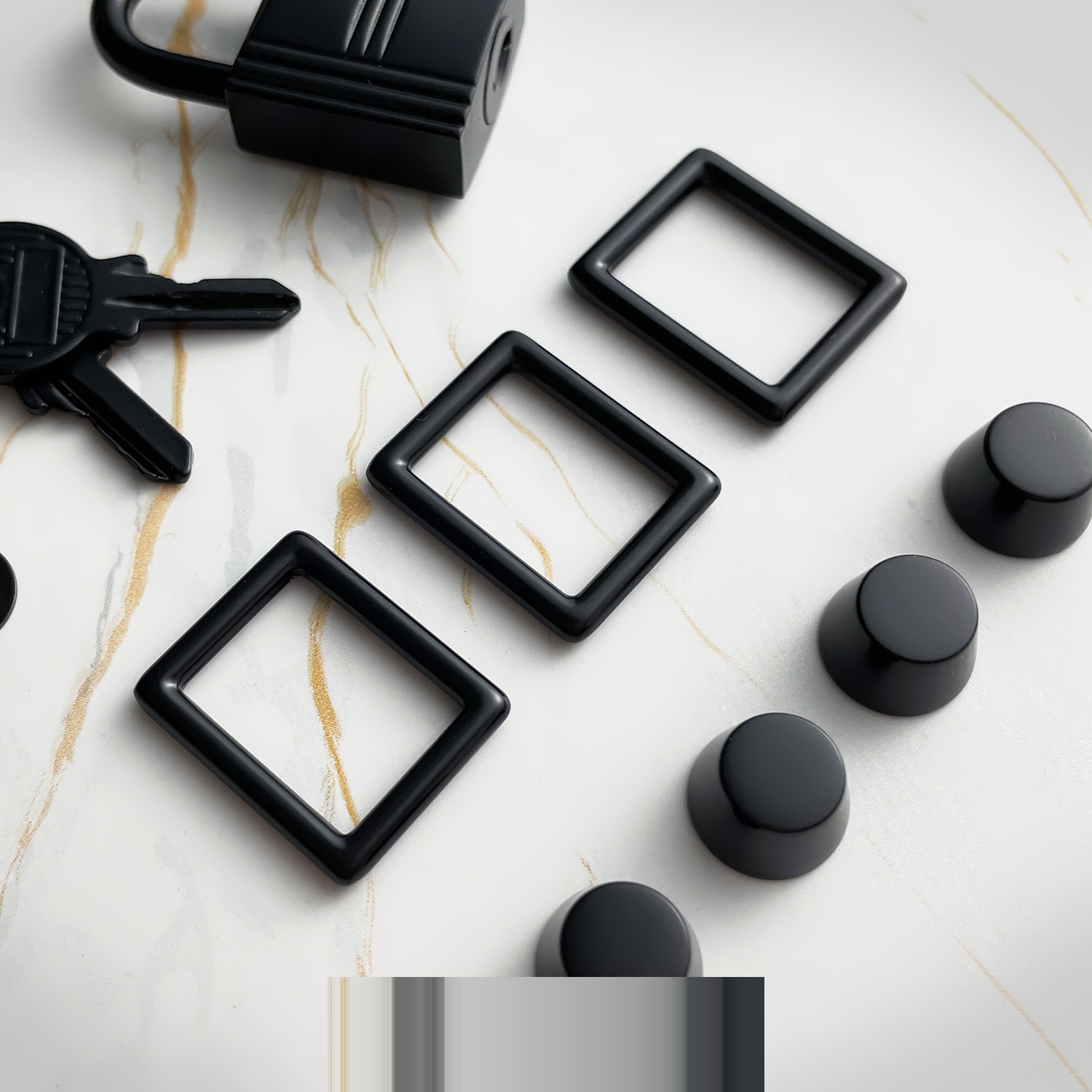 手工皮具箱包配件 哑光黑 不锈钢18 22 菜篮子五金 diy包包挂件