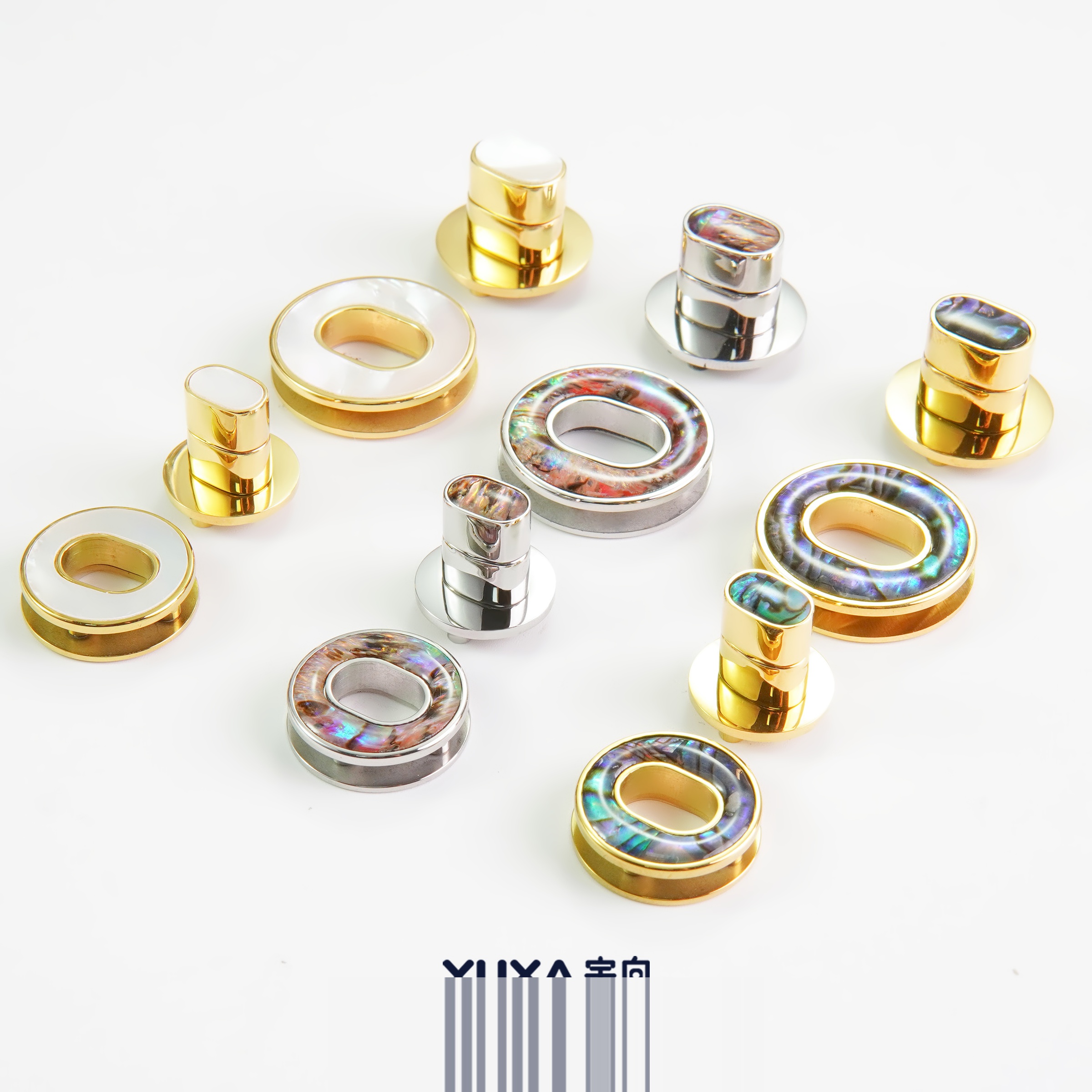 DIY手工皮具箱包五金配件 不锈钢圆形拧锁 鲍鱼贝壳小转锁 扣锁