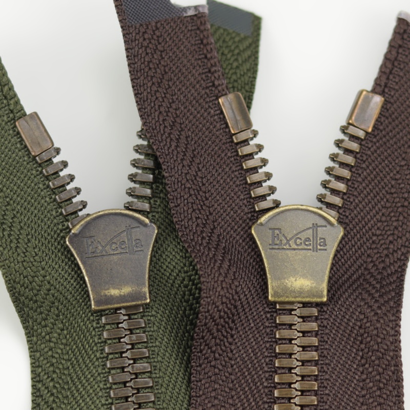 日本 YKK Excella 8号 玉米牙 双开口门襟拉链 305 570 I 古铜齿
