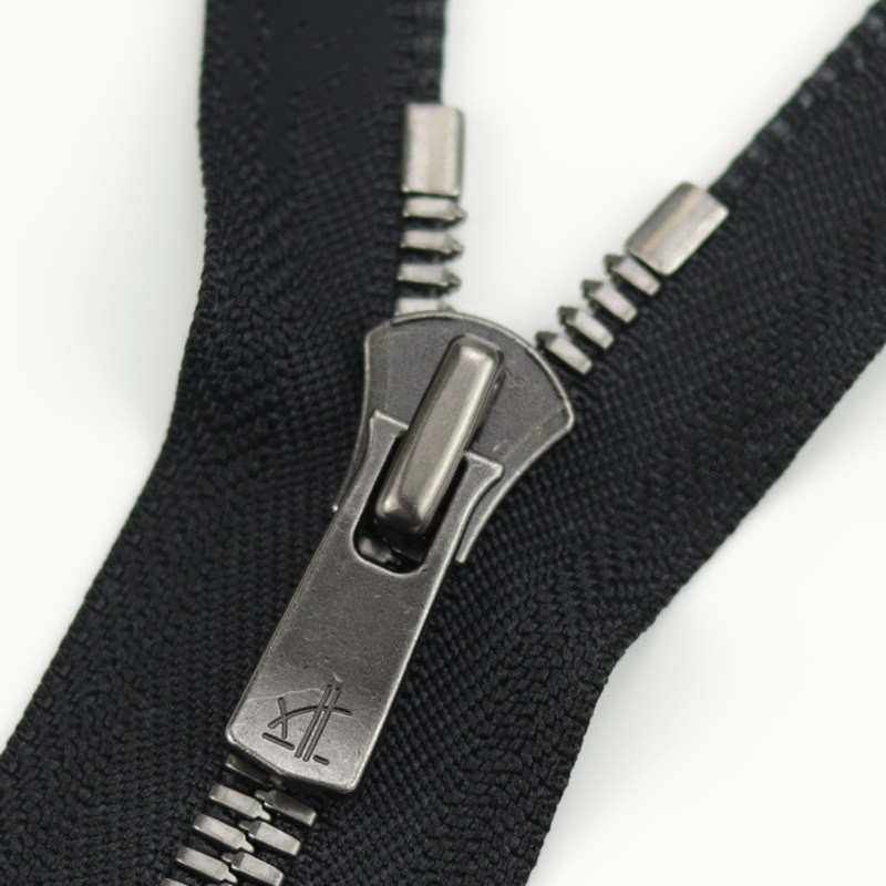 YKK Excella 8号玉米牙单头闭口拉链 皮具袋口袖口鞋子用 古银齿